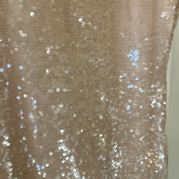 NWT A New Day Women's A-Line V-Neck Mini Sequin Party Dress - Cream (Medium) - Picture 5 of 9